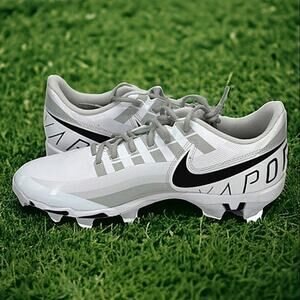 Nike FASTFLEX VAPOR Pro Football Cleats Sz 13 White SILVER Laced DQ5114-100 NEW